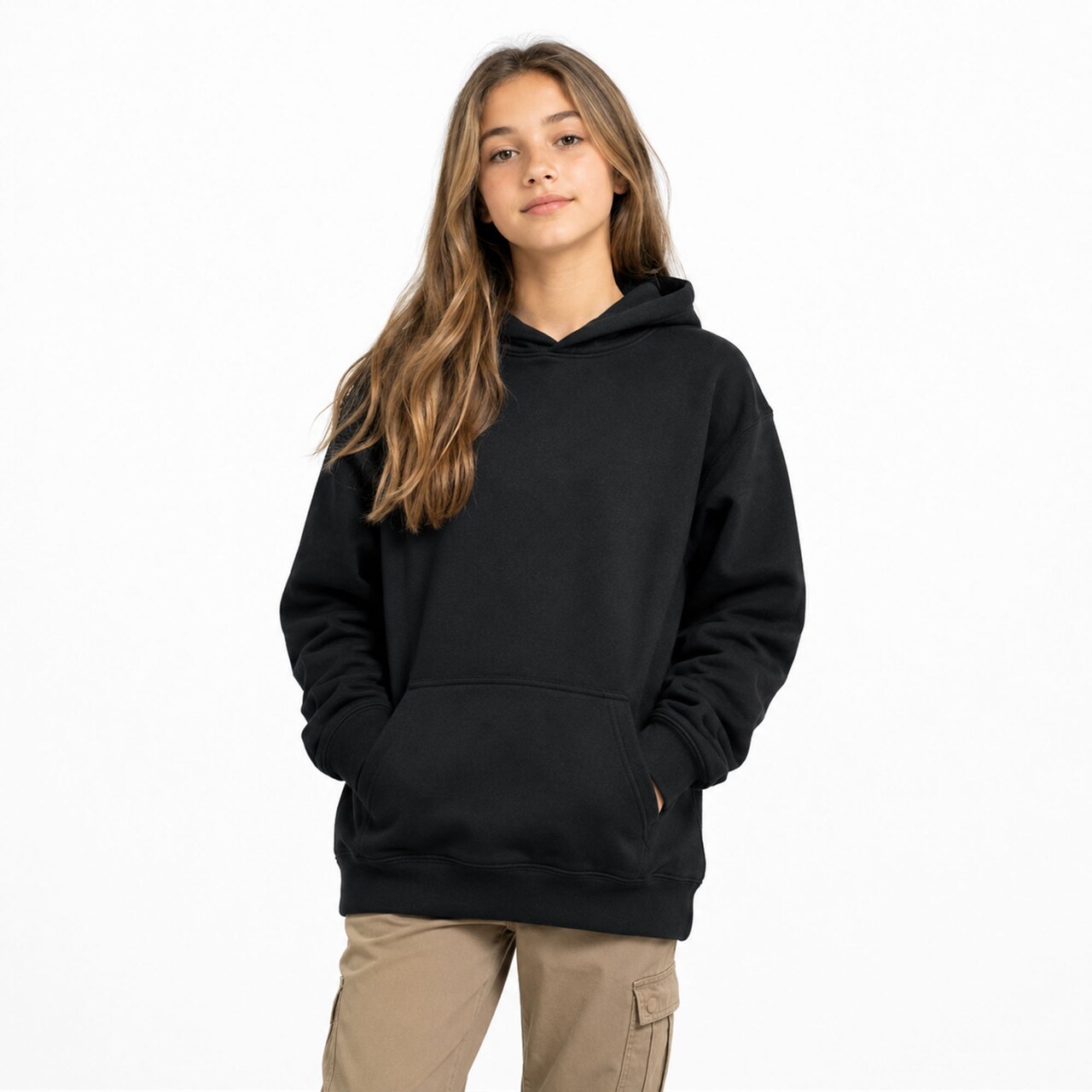 Gildan Softstyle Youth Midweight Long Sleeve Hooded Sweatshirt